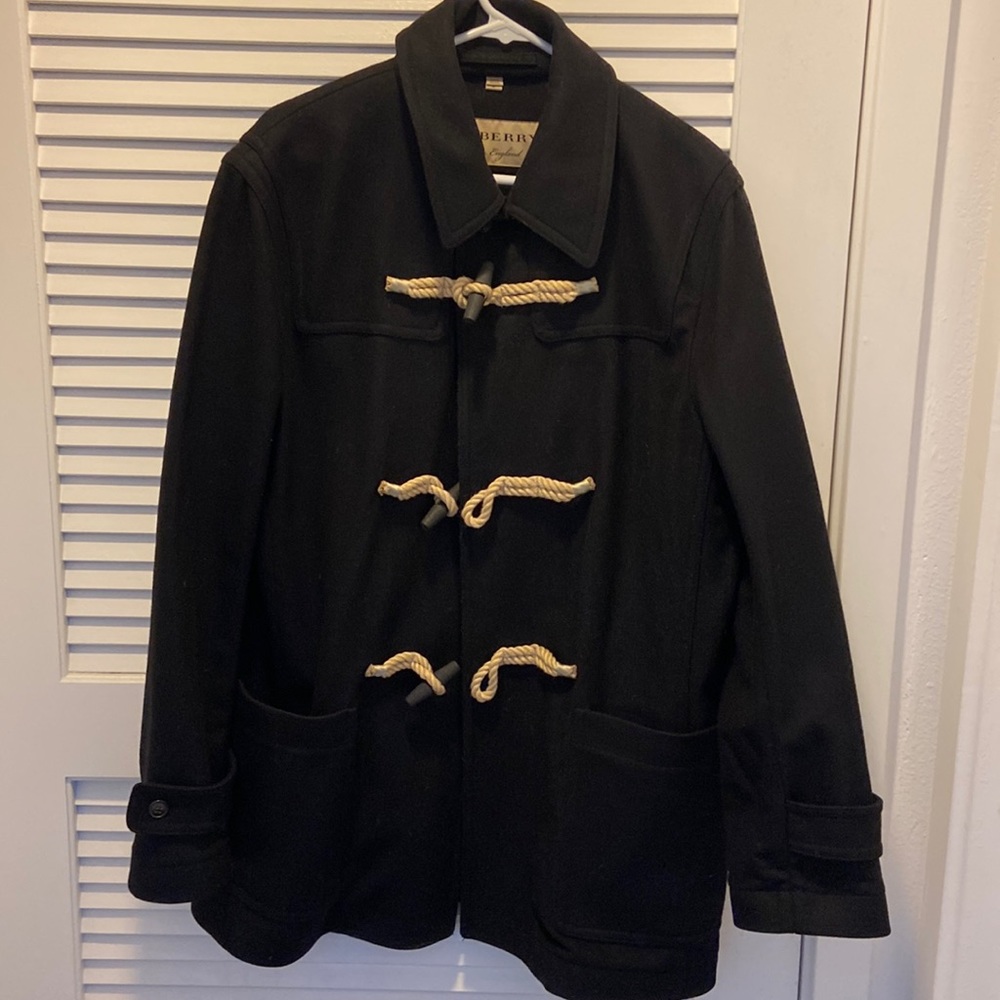 Burberry Wool Black Coat